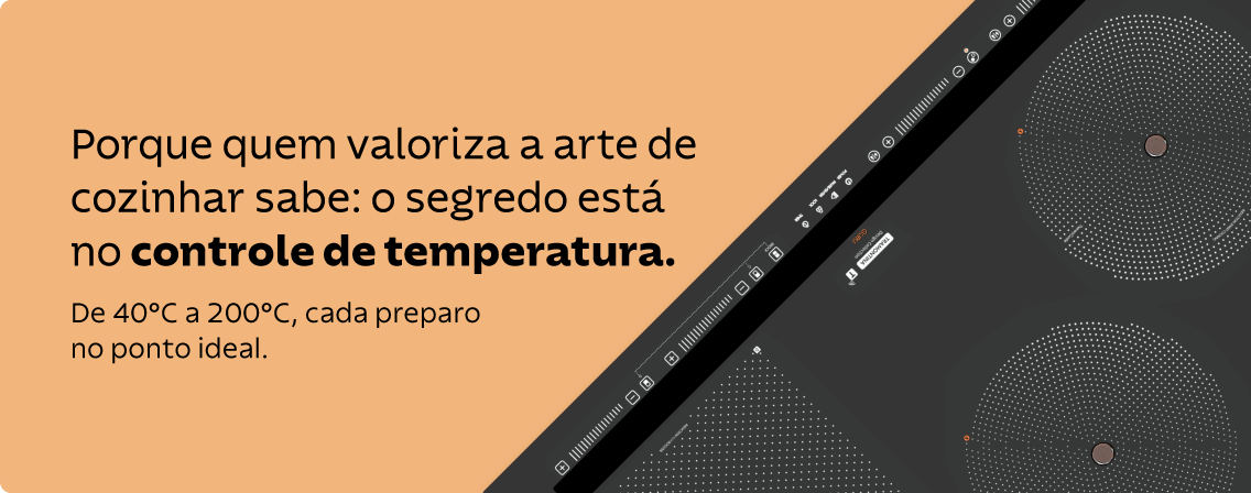 Três panelas com corpo de alumínio e revestimento interno e externo cerâmico. Três tampas de vidro temperado com bordas de silicone. Três tampas de polipropileno. Um cabo único, removível e seguro, composto por materiais antitérmicos.